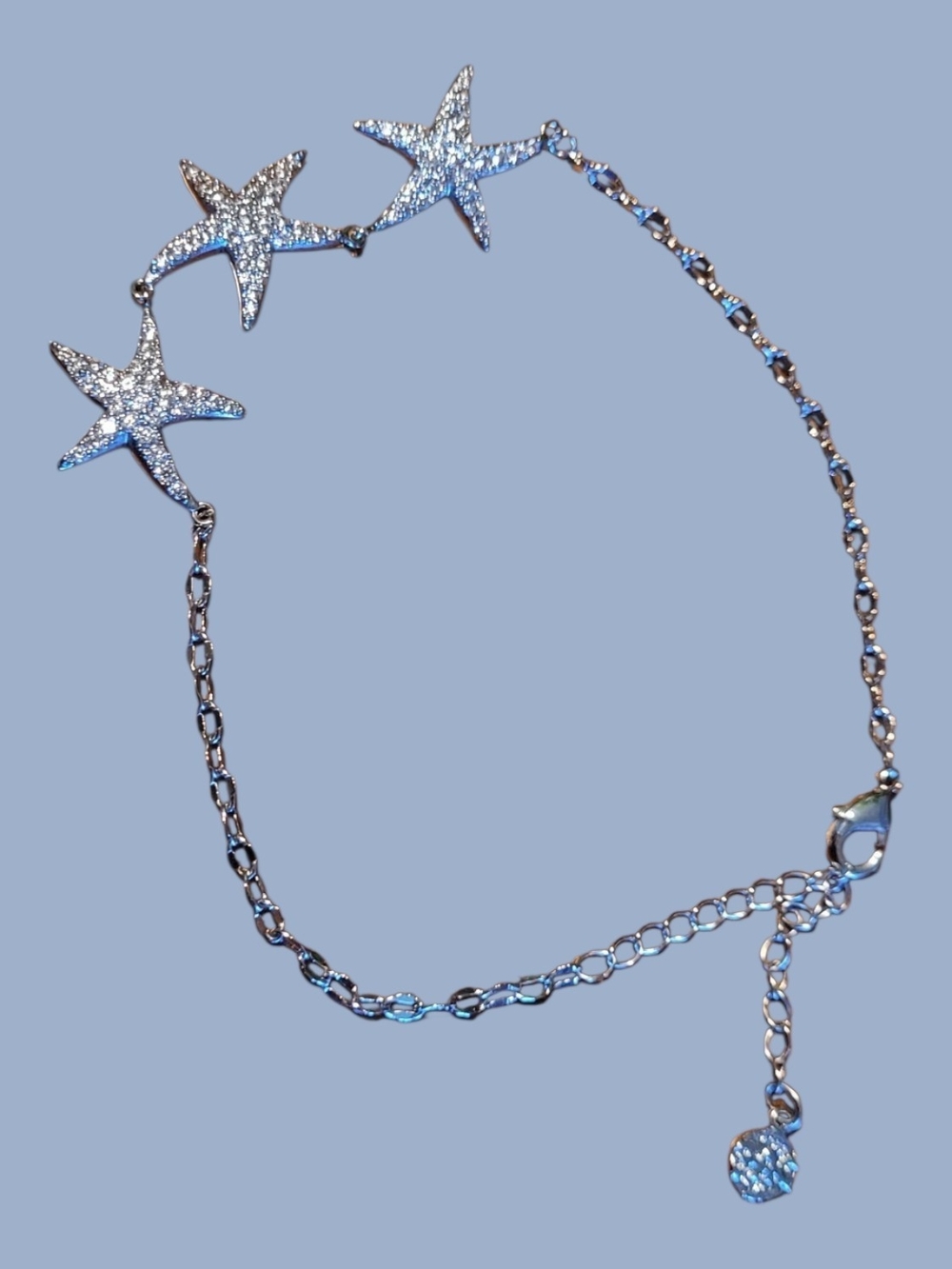 🥳4/$75!🥳 Crystal Starfish Anklet in Silver